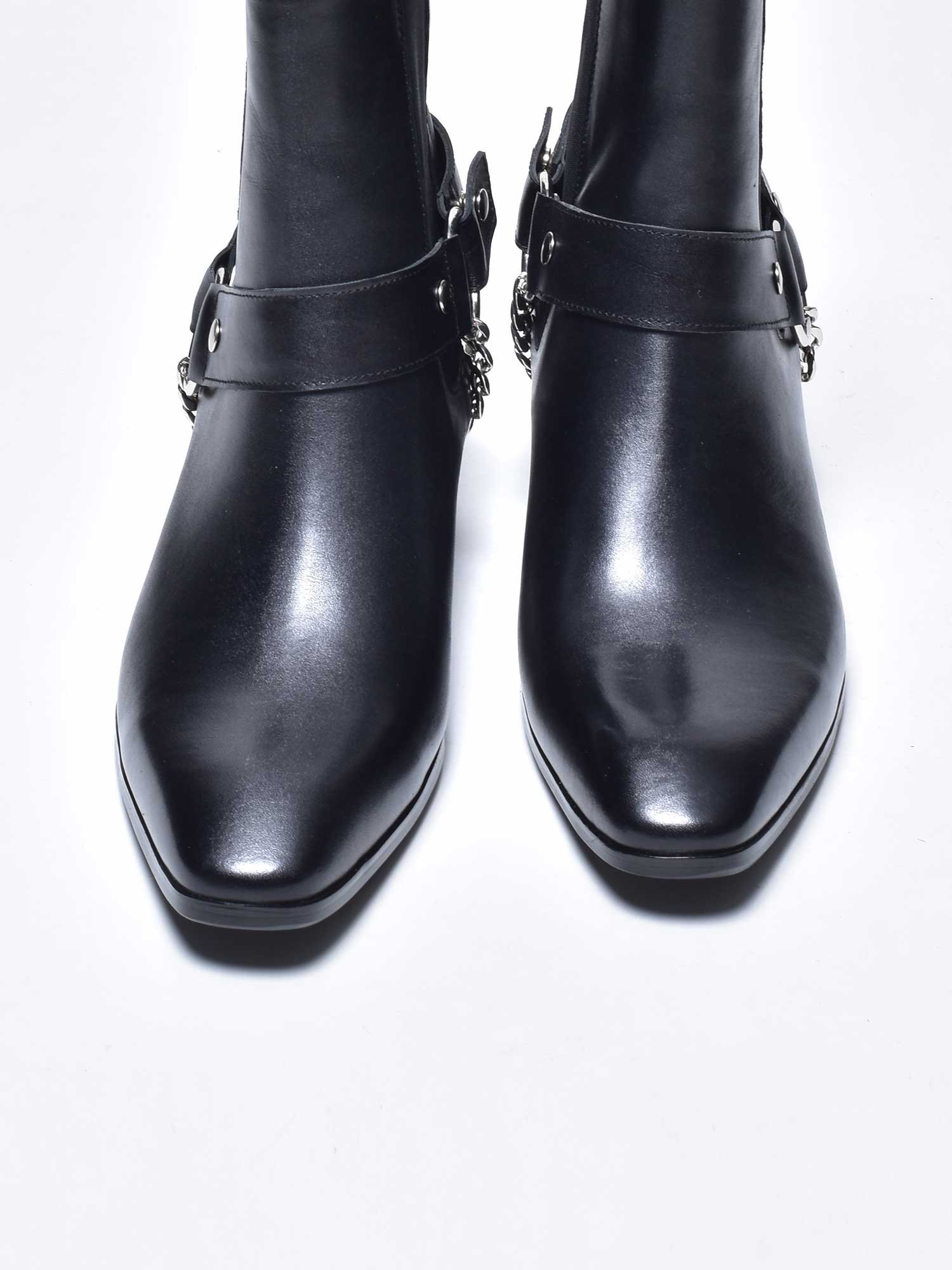 Ботинки Endevice из кожи с боковыми вставками и кольцами, Black — фото 4