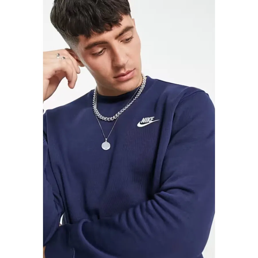 Свитшот мужской с длинным рукавом Sportswear Club Crew Nike, Темно-синий — фото 2