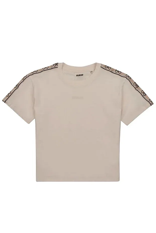 Детская футболка для девочек с принтом Ss t-shirt Guess, Cream