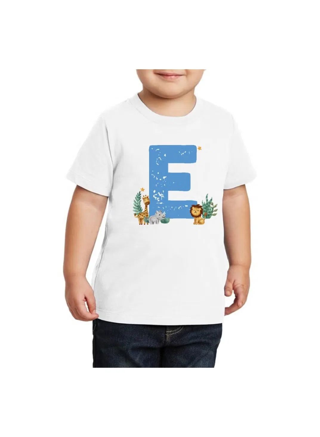 Футболка с принтом алфавита для мальчиков Printshop4Me, бежевый