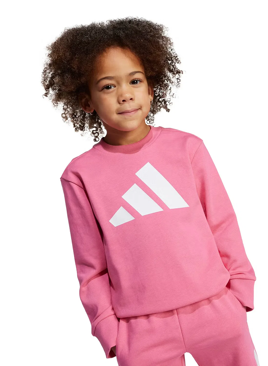 Комплект детский спортивный с логотипом Adidas, розовый — фото 3