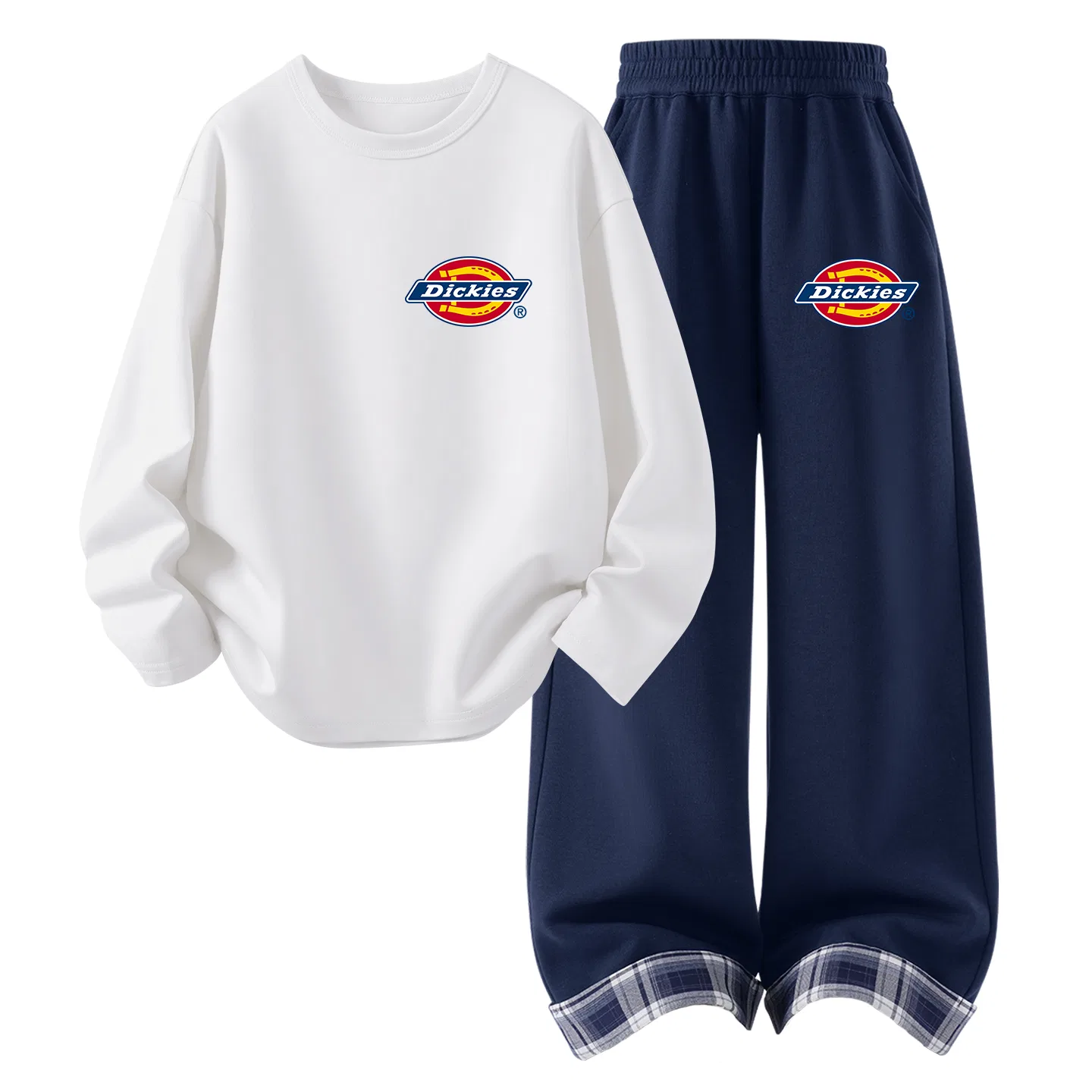 Детский комплект из двух свитшотов с принтом Elegant Logo Thick K, Dickies, Light Pink/Navy Blue — фото 3