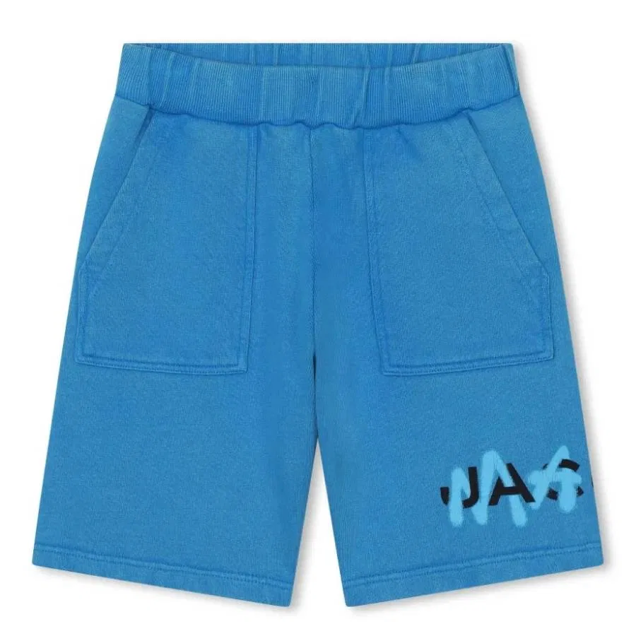 Шорты-бермуды с логотипом Boys Logo Bermuda Shorts Little Marc Jacobs, Electric Blue