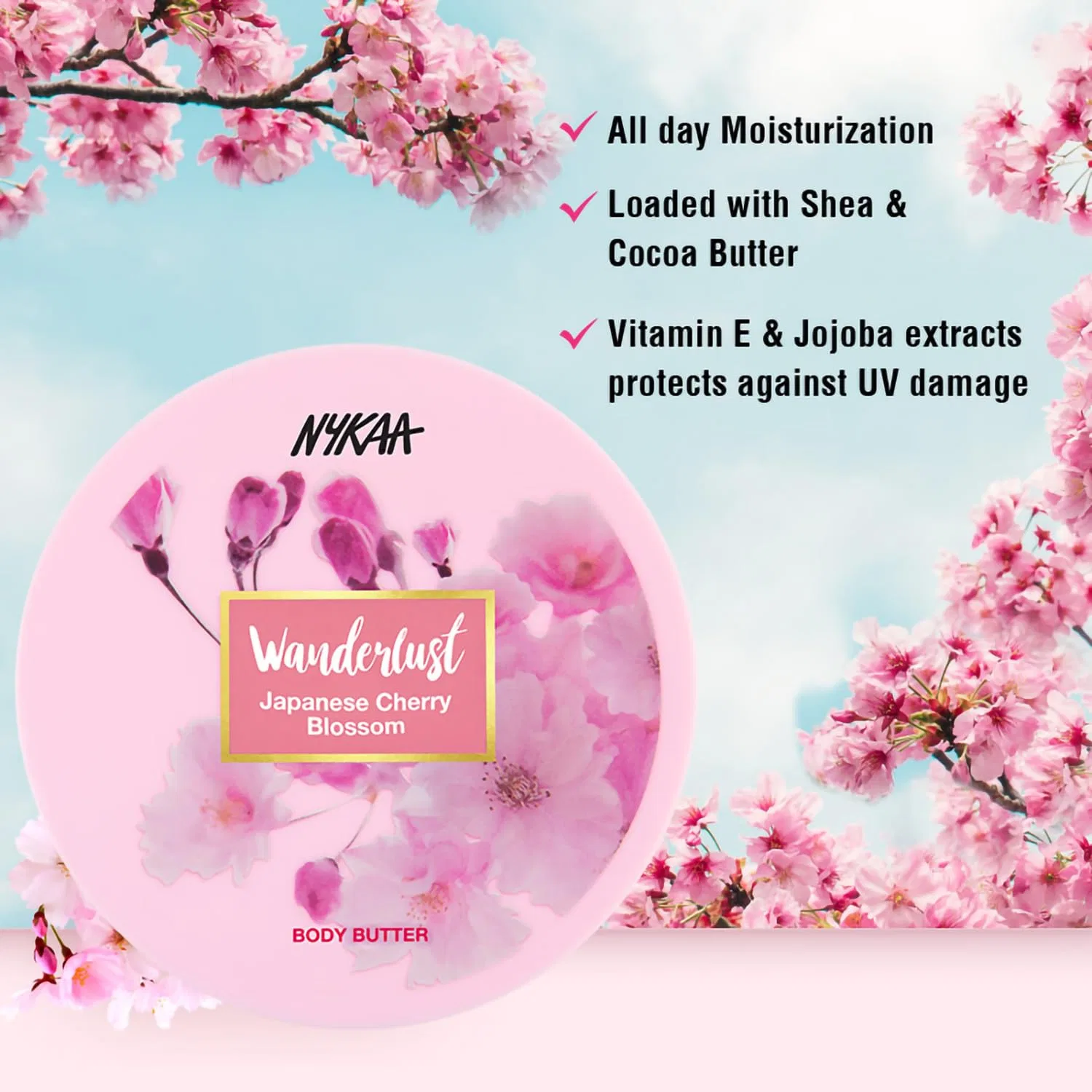 Крем для тела Nykaa Wanderlust Bath and Body Hawaiian Jasmine 200мл — фото 4