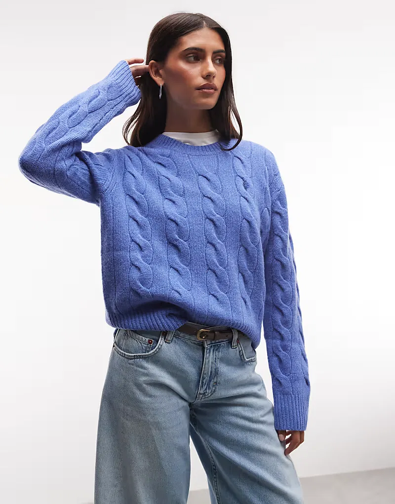 Свитер Polo Ralph Lauren с логотипом Icon, прямого кроя, крупной вязки, синий