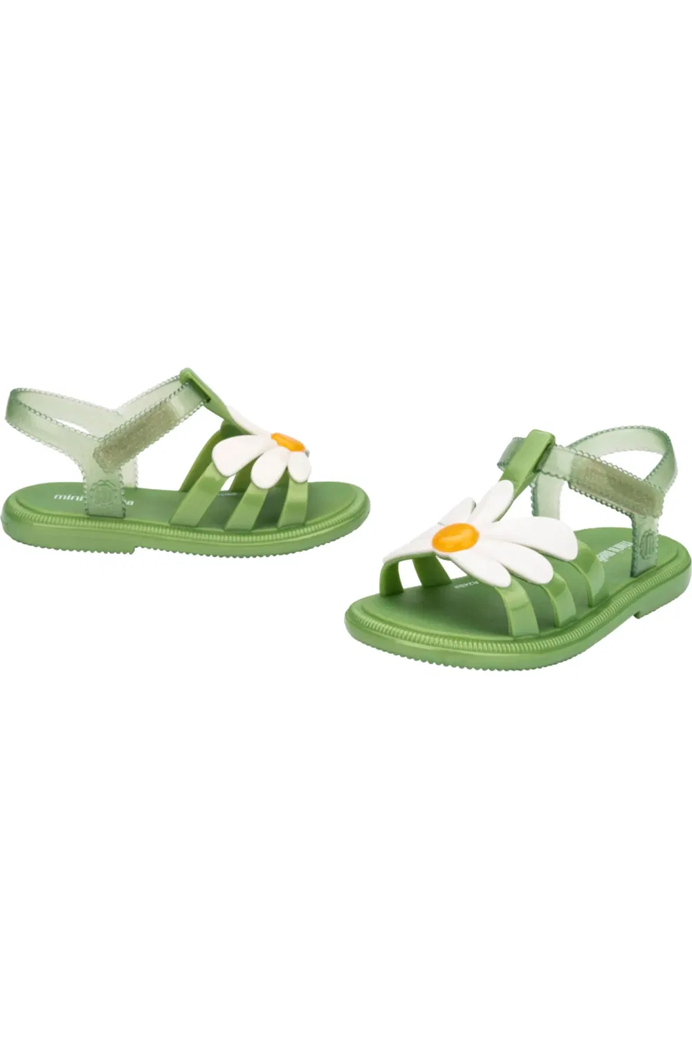 Детские сандалии с цветочными аппликациями Hip Bloomy Mini Melissa, зеленый — фото 4