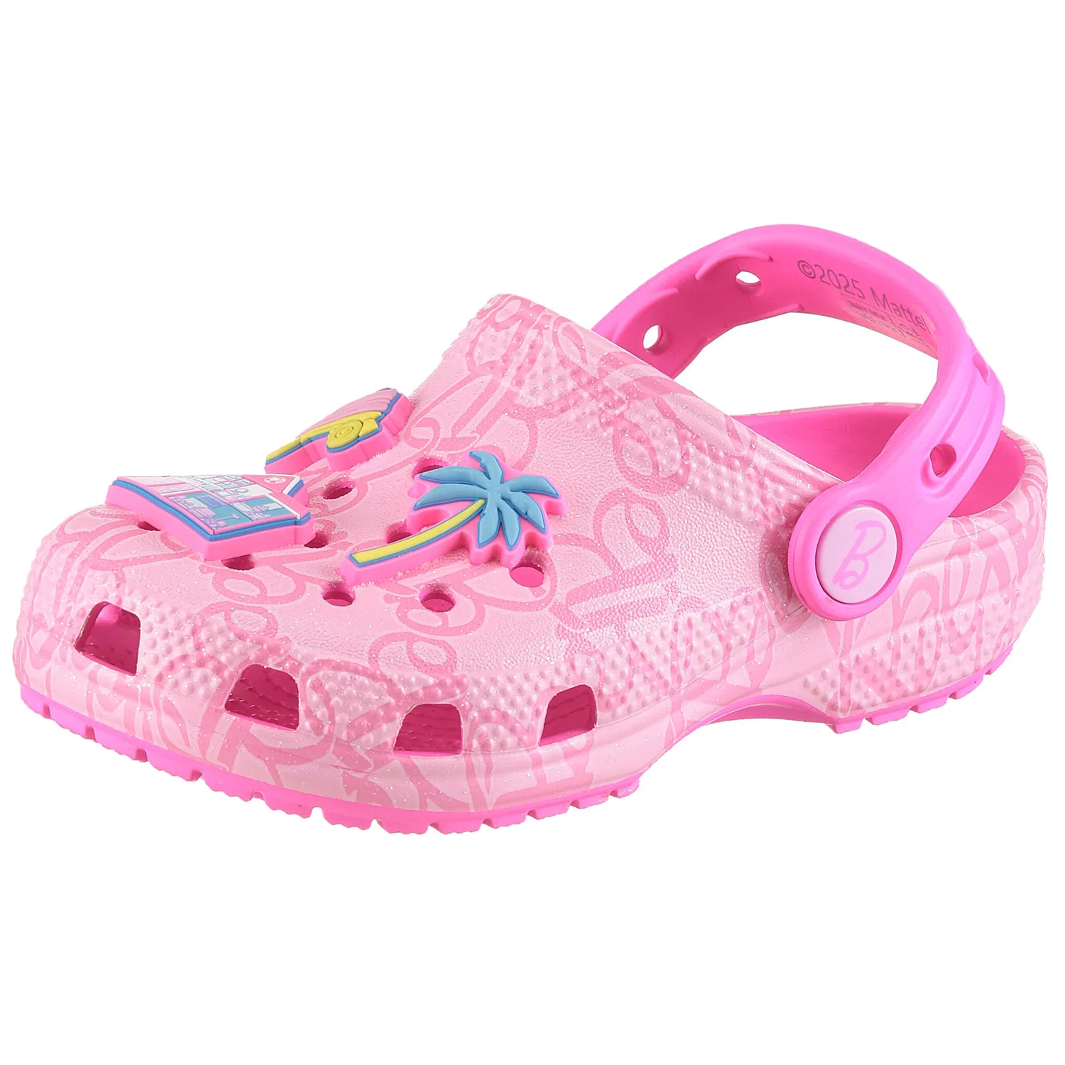Детские клоги Barbie с принтом Crocs, Pink Multi