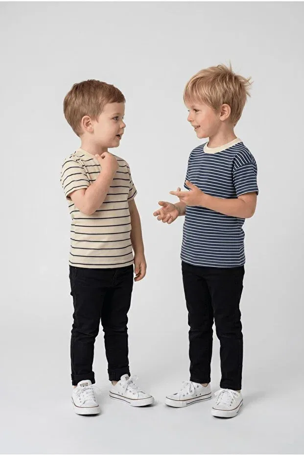 Детский комплект футболок с коротким рукавом Miababy, Indigo