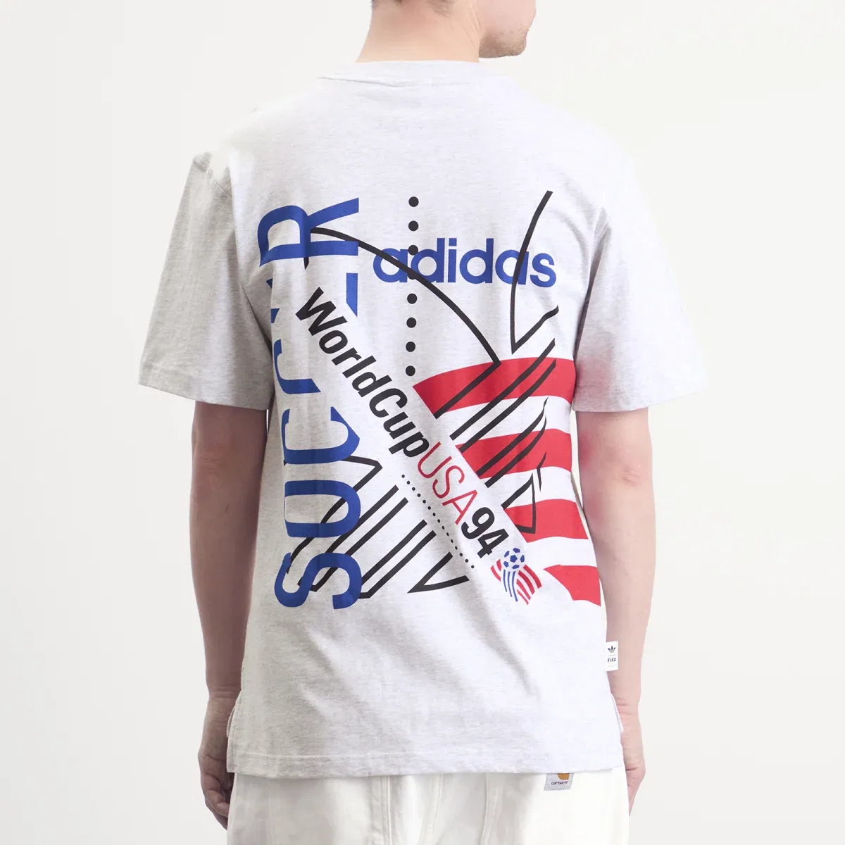 Футболка с принтом Graphic T-shirt Adidas, Light Grey Heather — фото 3