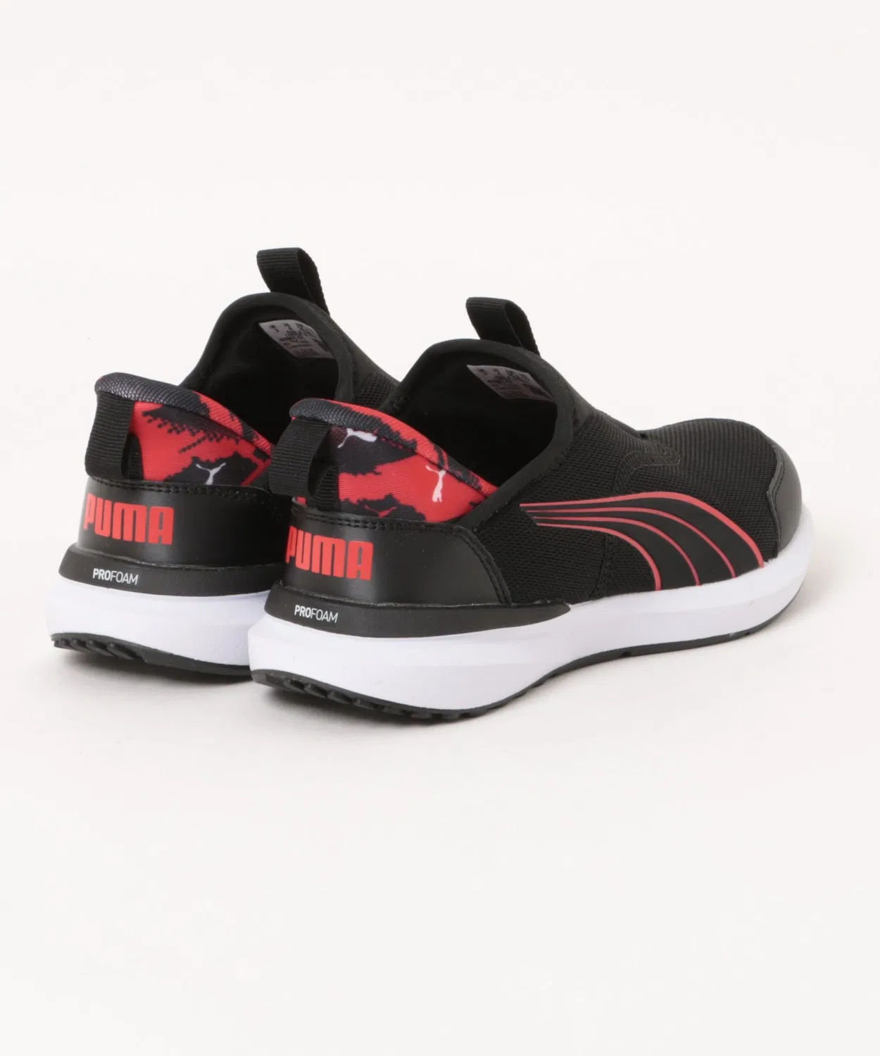 Детские слипоны KRUZ PROFOAM EASE IN AOP JR для девочек, с принтом PUMA, Black/Red — фото 2