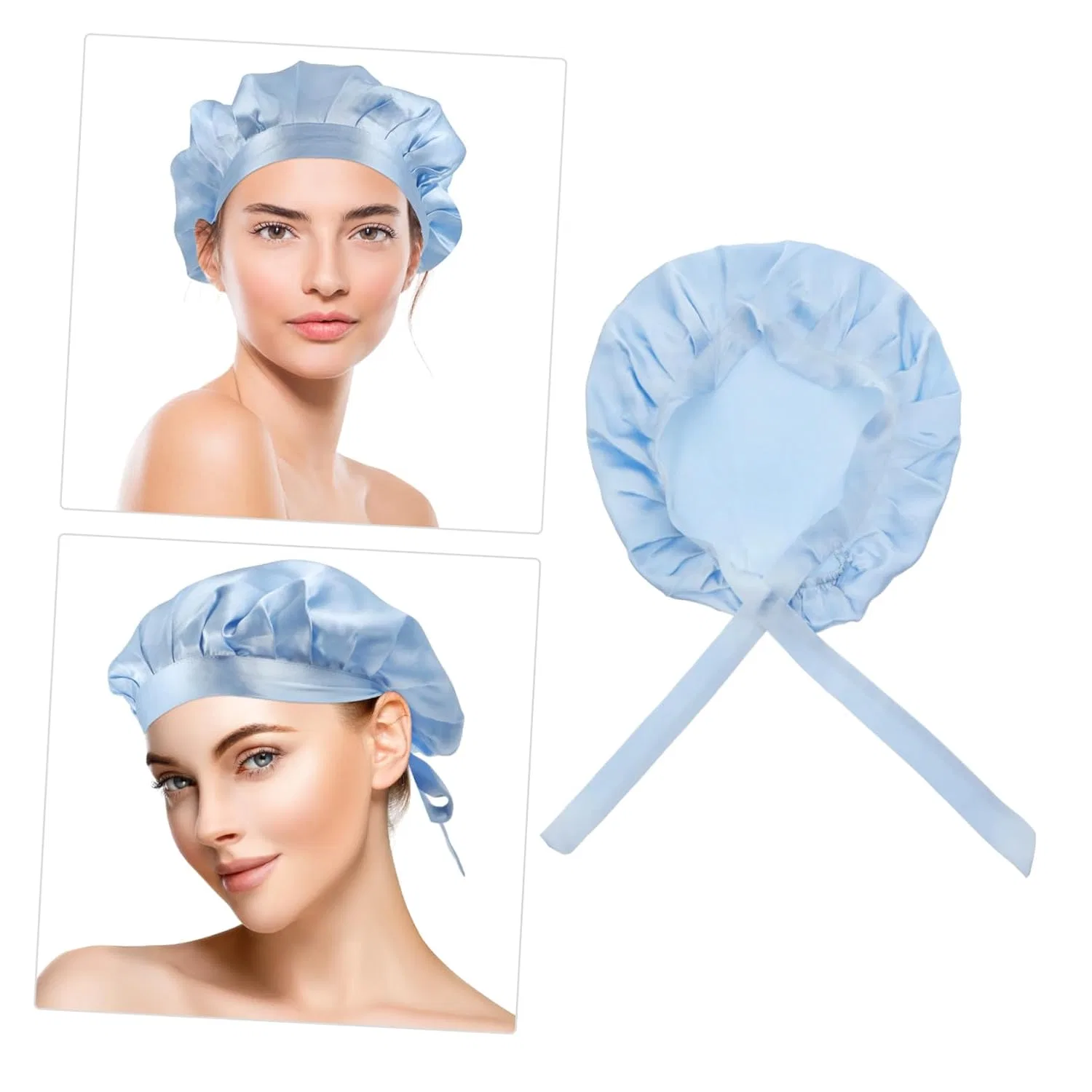 Шапочка для душа Adjustable Silk Bonnet VINTORKY, 32 x 22 cm, Blue — фото 4