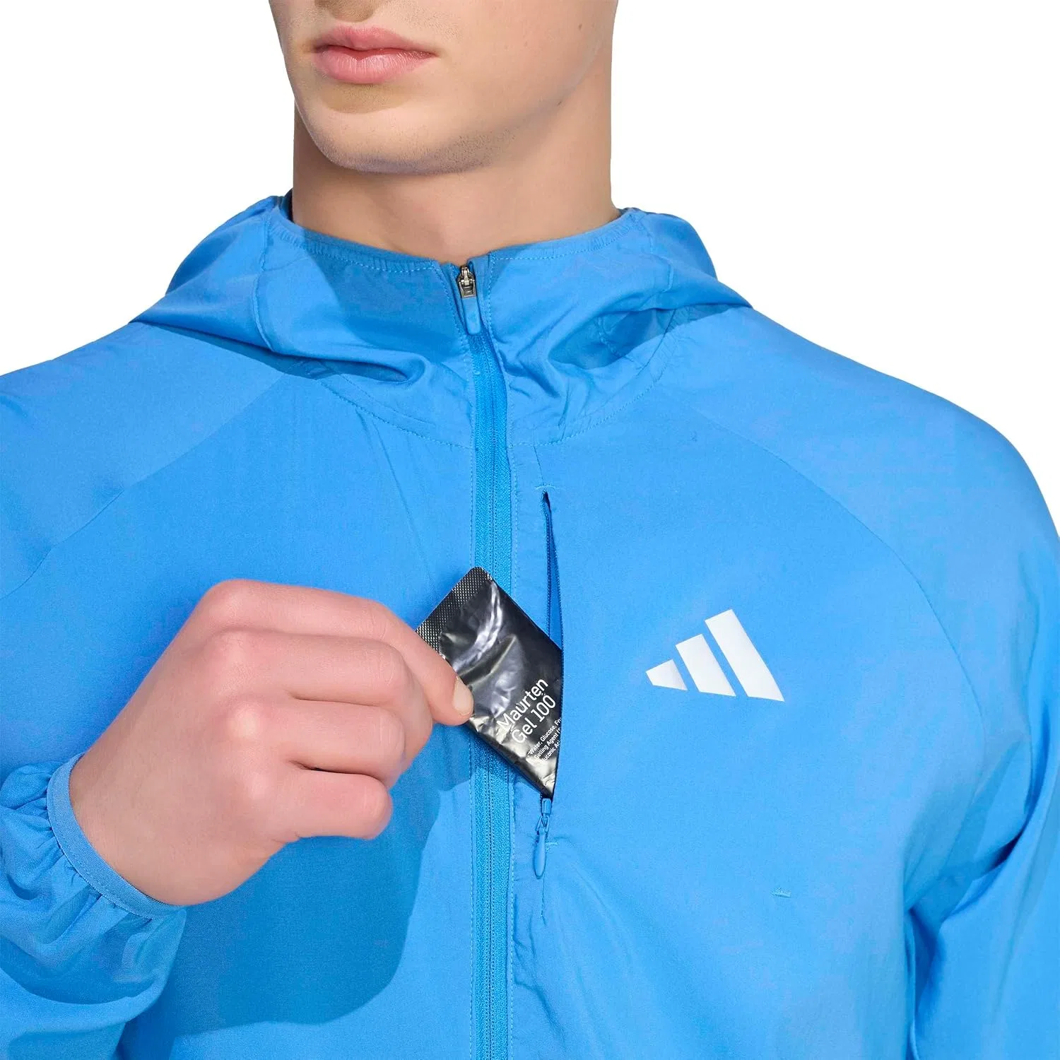 Мужская куртка с капюшоном adidas, Ray Blue — фото 3