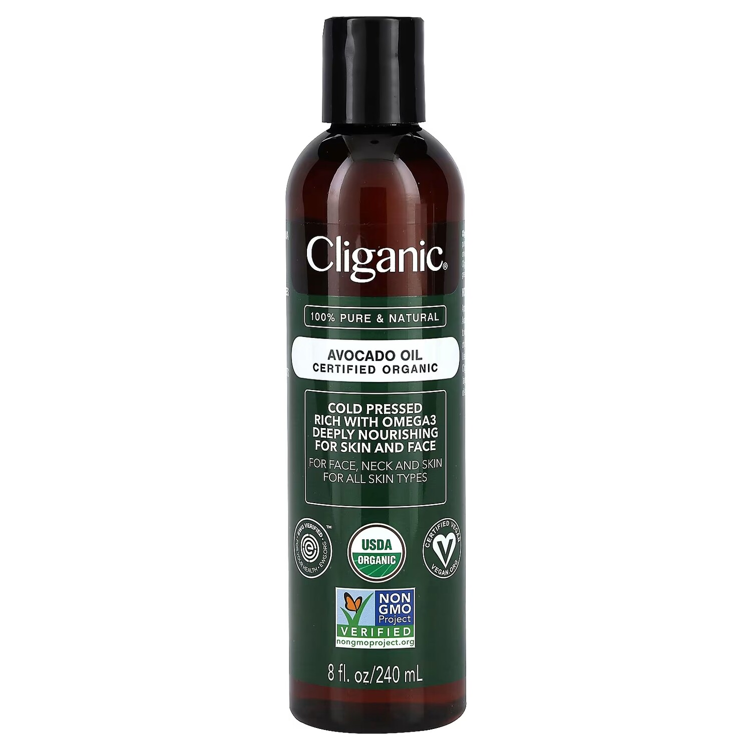 

Органическое масло авокадо Cliganic, 240 мл