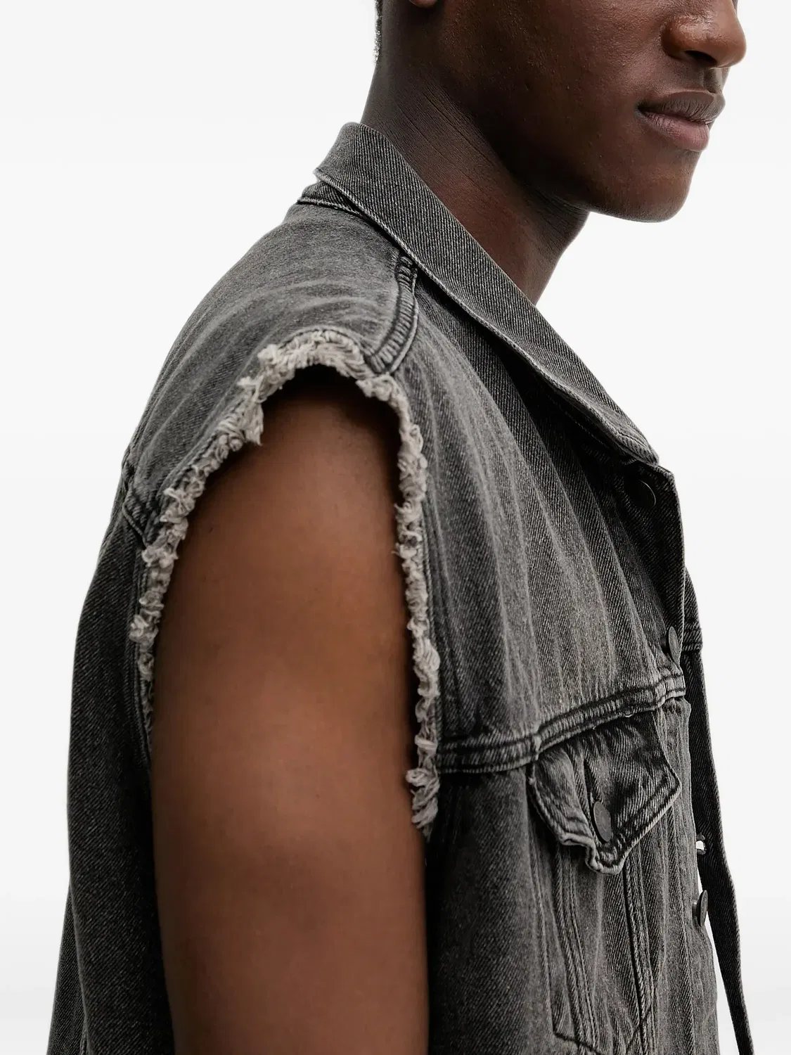 Джинсовый жилет серого цвета Levi's, серый — фото 2