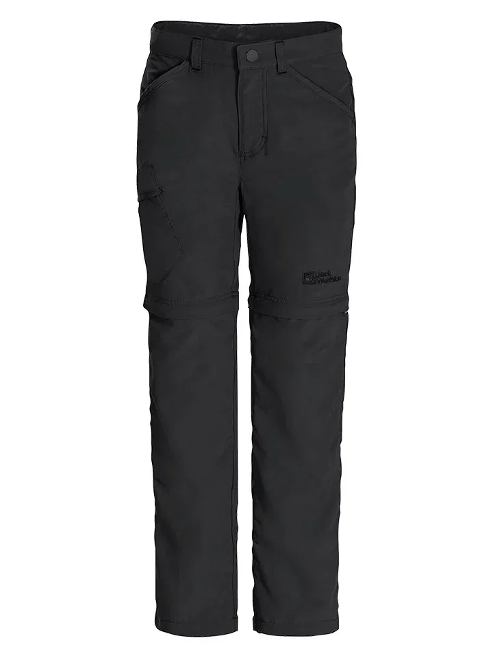Брюки функциональные с молниями Safari Jack Wolfskin, черный