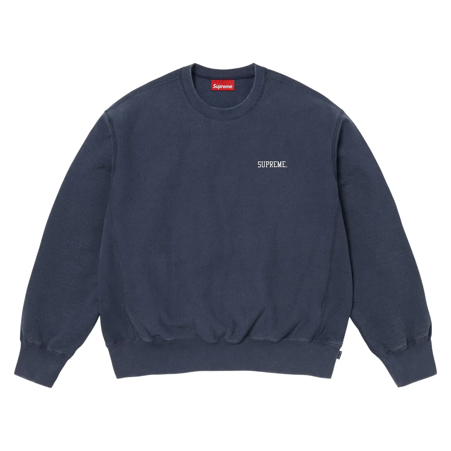 Свитшот Supreme Washed Crewneck, синий