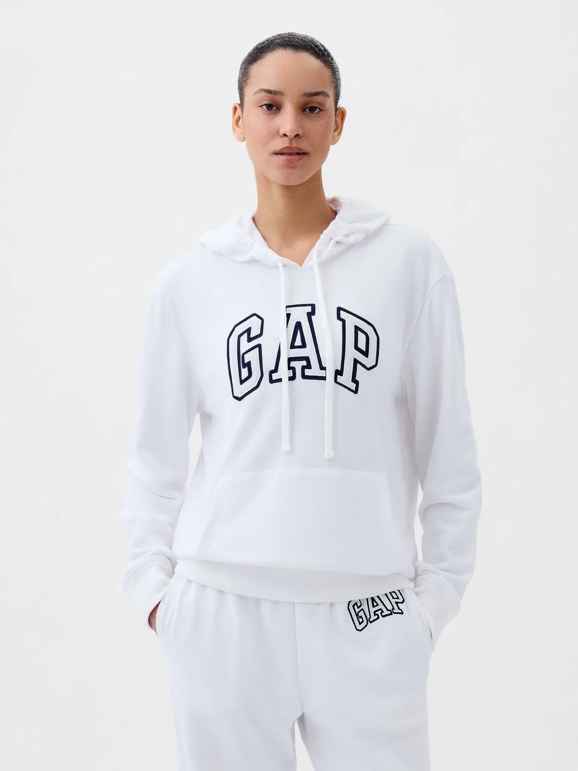 Худи, белое, Logo Hoodie Gap, белый
