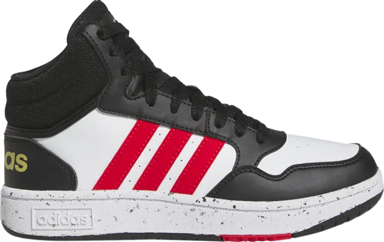 

Кроссовки Adidas Hoops Mid J 'Black White Vivid Red', черный