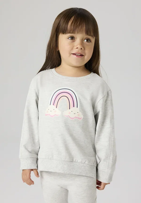 Худи с принтом Sweatshirt Name It, Light Grey Melange, светло-серый — фото 2
