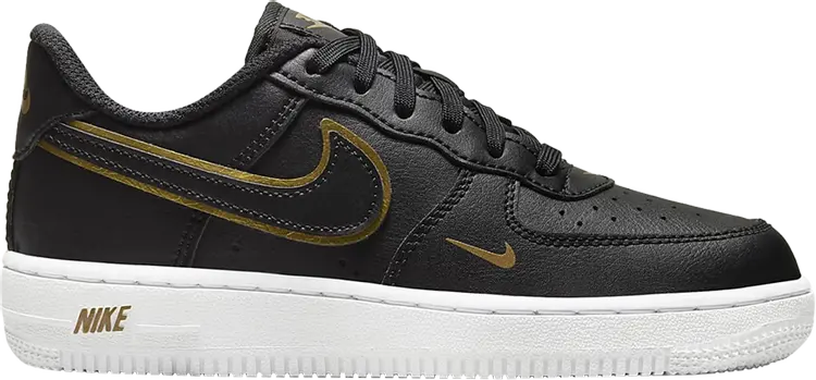 

Кроссовки Nike Force 1 LV8 PS 'Metallic Swoosh Pack - Black', черный