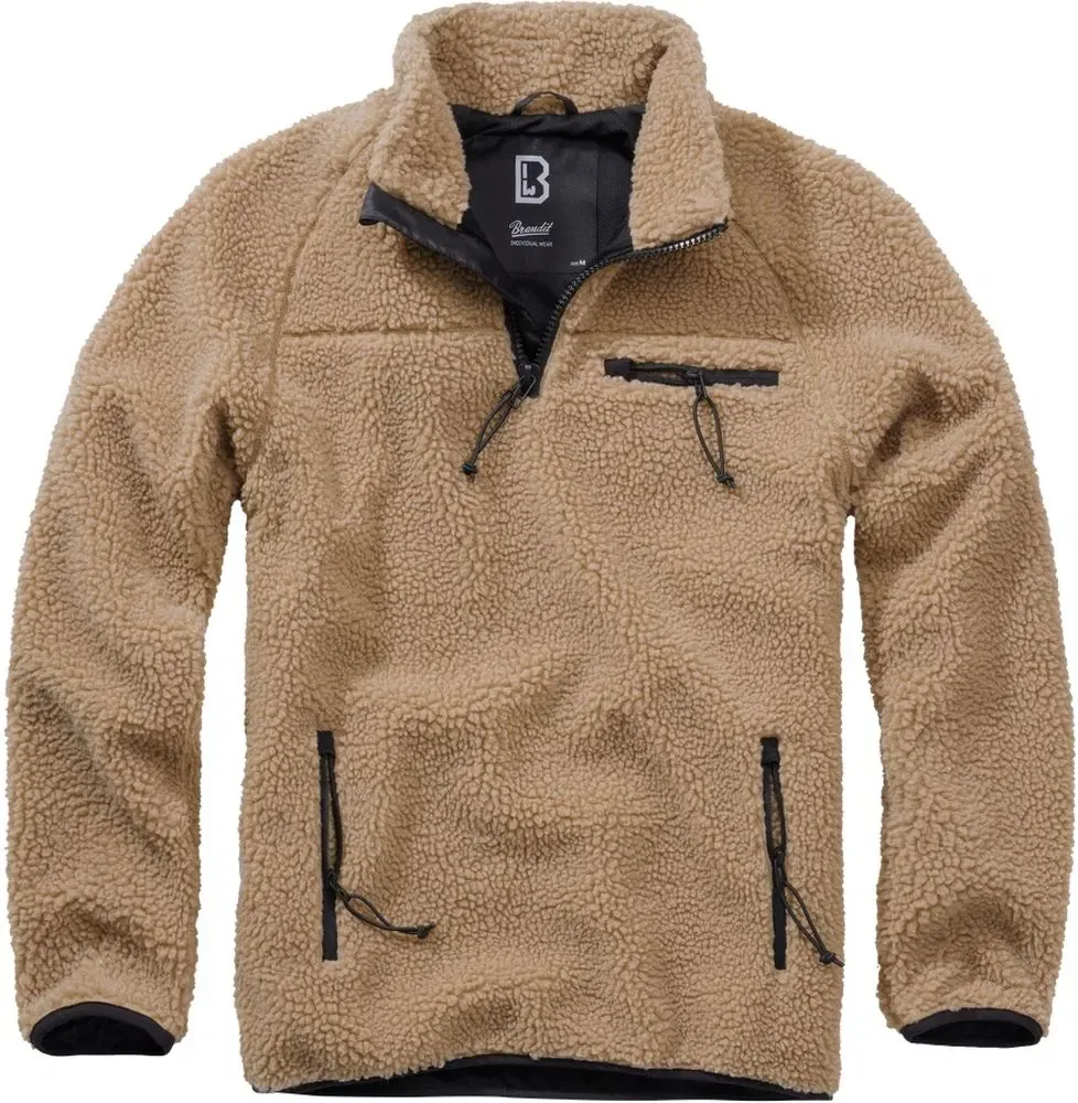 Мужской пуловер Teddyfleece Troyer Brandit, Brown