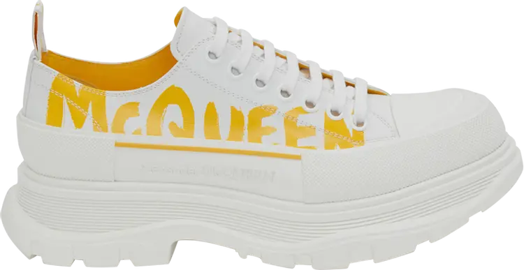 

Кроссовки Alexander McQueen Tread Slick Lace-Up White Pop Yellow, белый