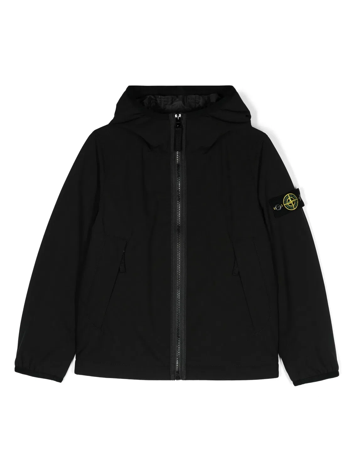 Куртка с капюшоном и значком Compass Stone Island, черный