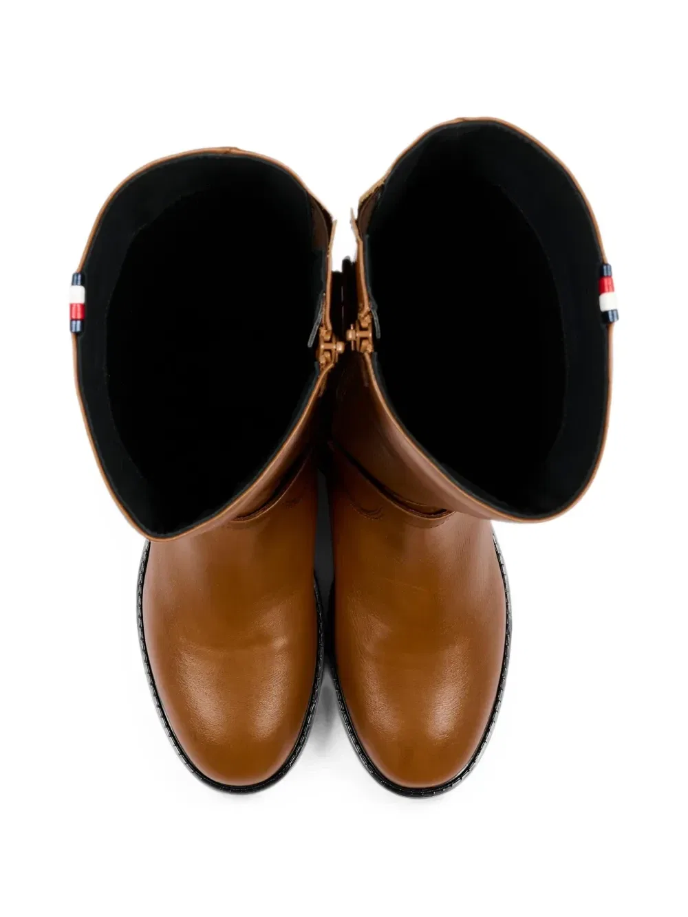 Кожаные ботинки с монограммой Tommy Hilfiger Junior, коричневый — фото 4