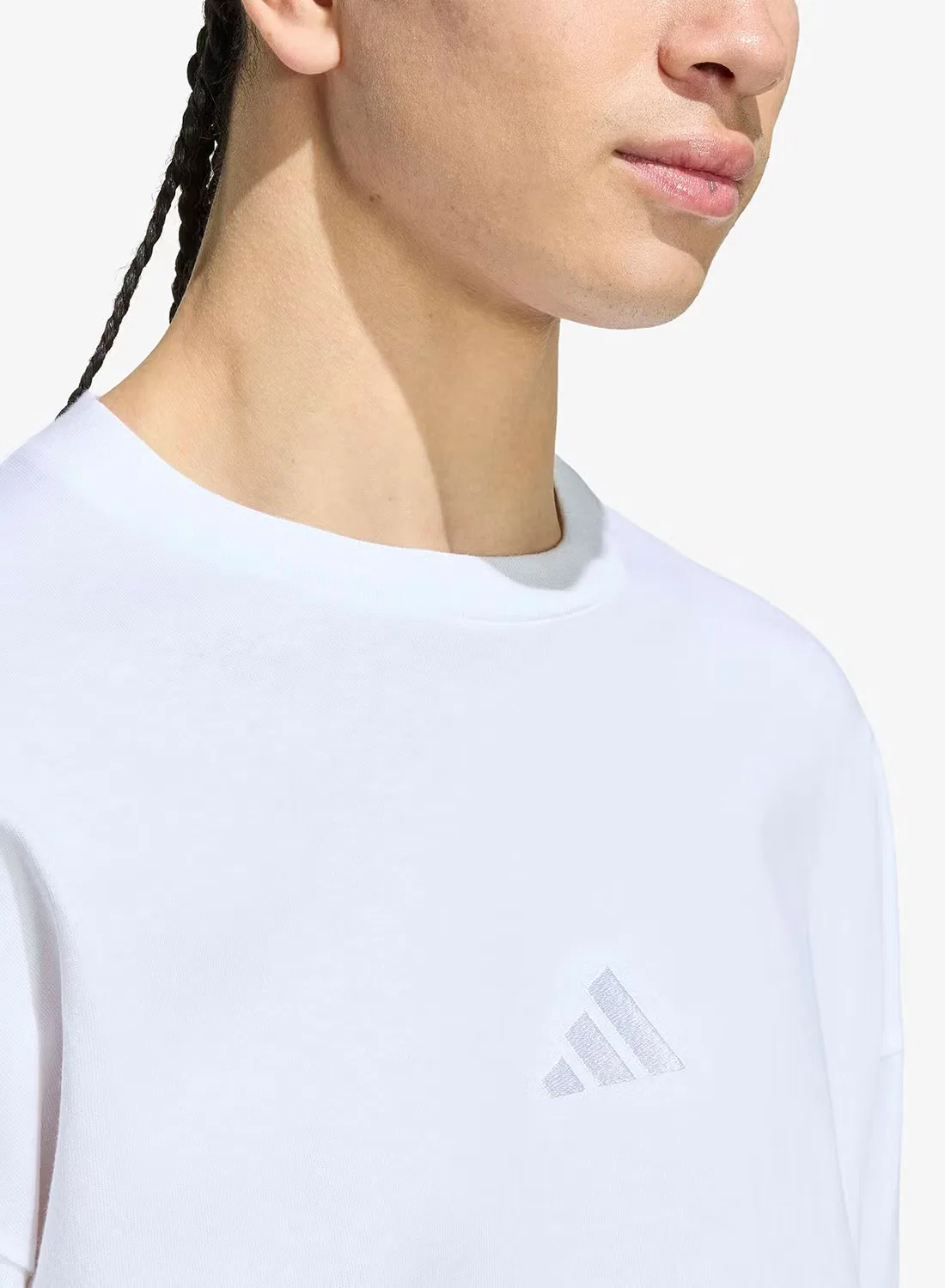 Футболка с длинным рукавом 3-Stripes Adidas, белый — фото 3