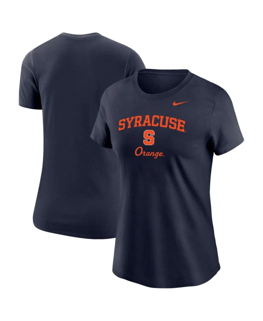 Женская футболка темно-синего цвета с оранжевым верхом Syracuse Nike, Navy