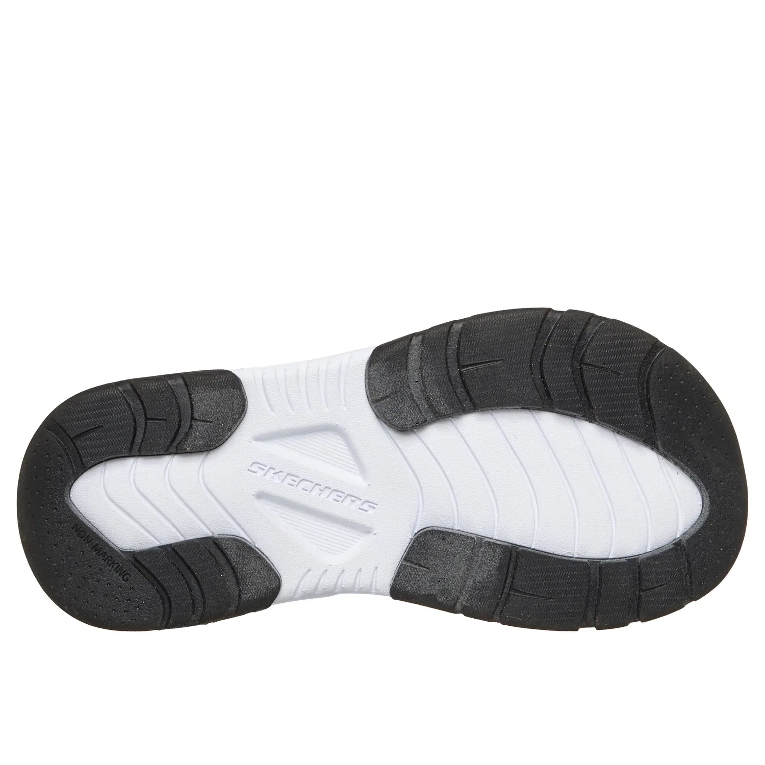 Детские текстильные сандалии с тремя липучками Skechers, Black/White — фото 3