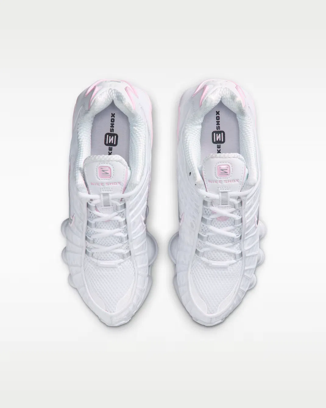 Кроссовки для детей постарше Nike Shox TL, White/Pink Foam/Metallic Silver — фото 4