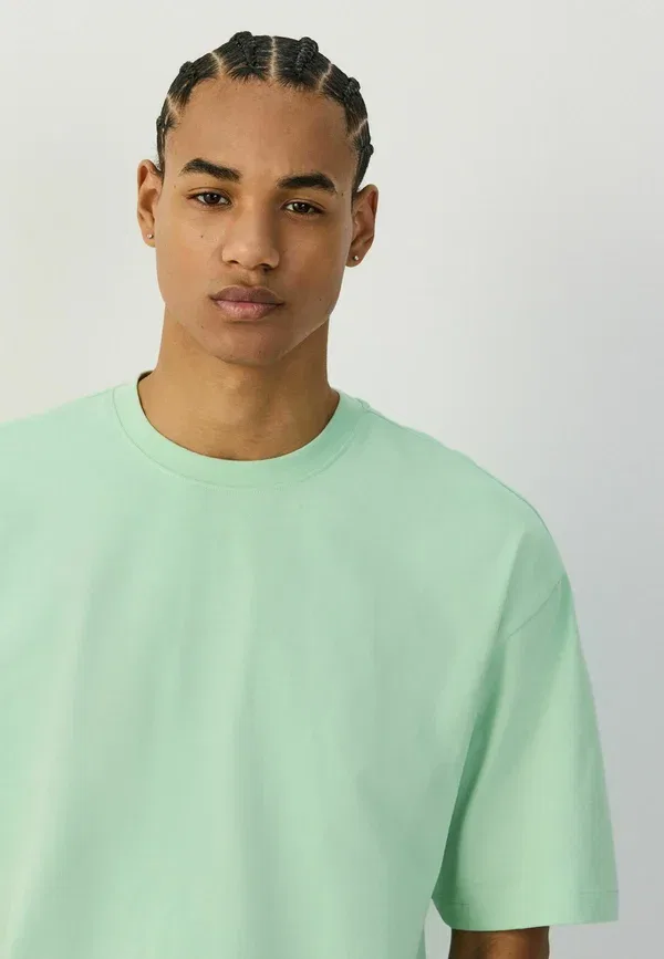 Футболка хлопковая Essential crew neck t-shirt regular fit, Next, Aqua Green, бирюзовый — фото 3