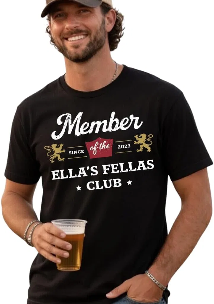 Мужская футболка с принтом Ella's Fellas Club, белый — фото 2