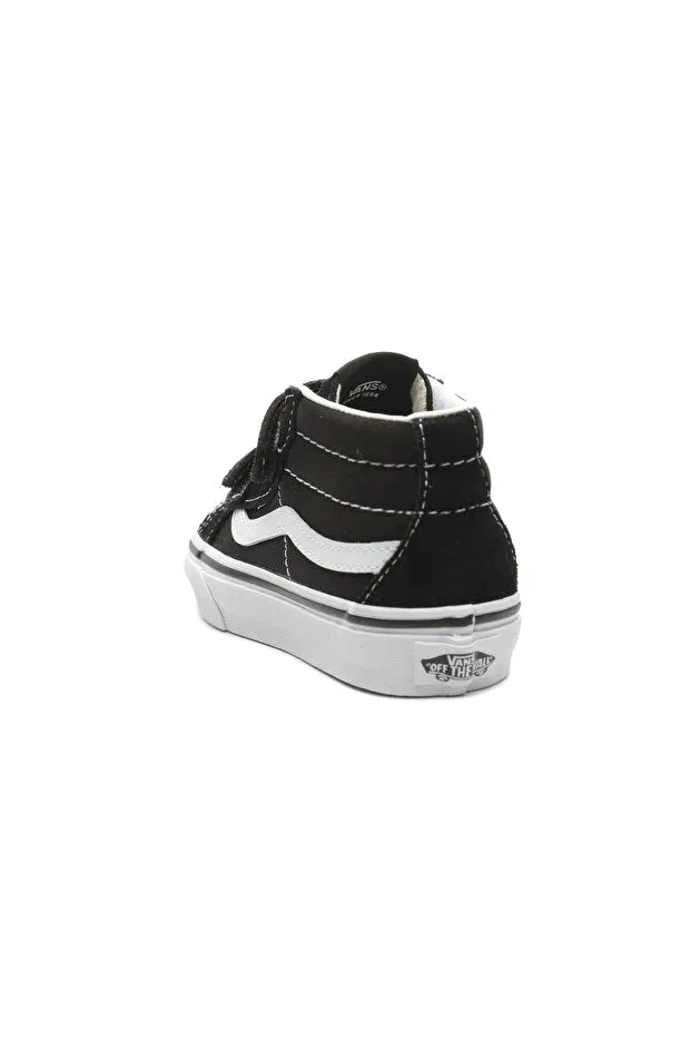 Детские кроссовки для девочек на плоской подошве Vans, Black And White — фото 3