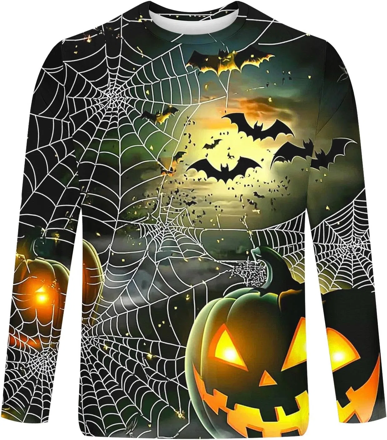Мужская футболка с принтом Halloween Long Sleeve, D4_gray — фото 4