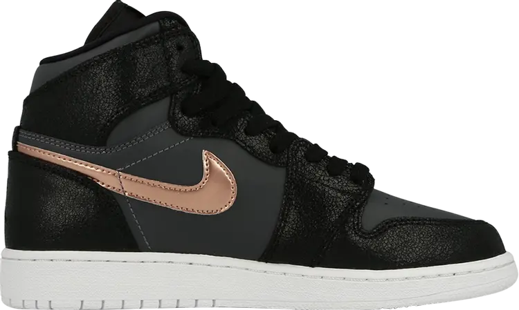 

Кроссовки Air Jordan 1 Retro High GS Black Metallic Red Bronze, черный, Черный;серый, Кроссовки Air Jordan 1 Retro High GS Black Metallic Red Bronze, черный