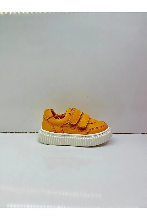 Детские туфли для девочек кожаные ортопедические Happy Walk, Orange
