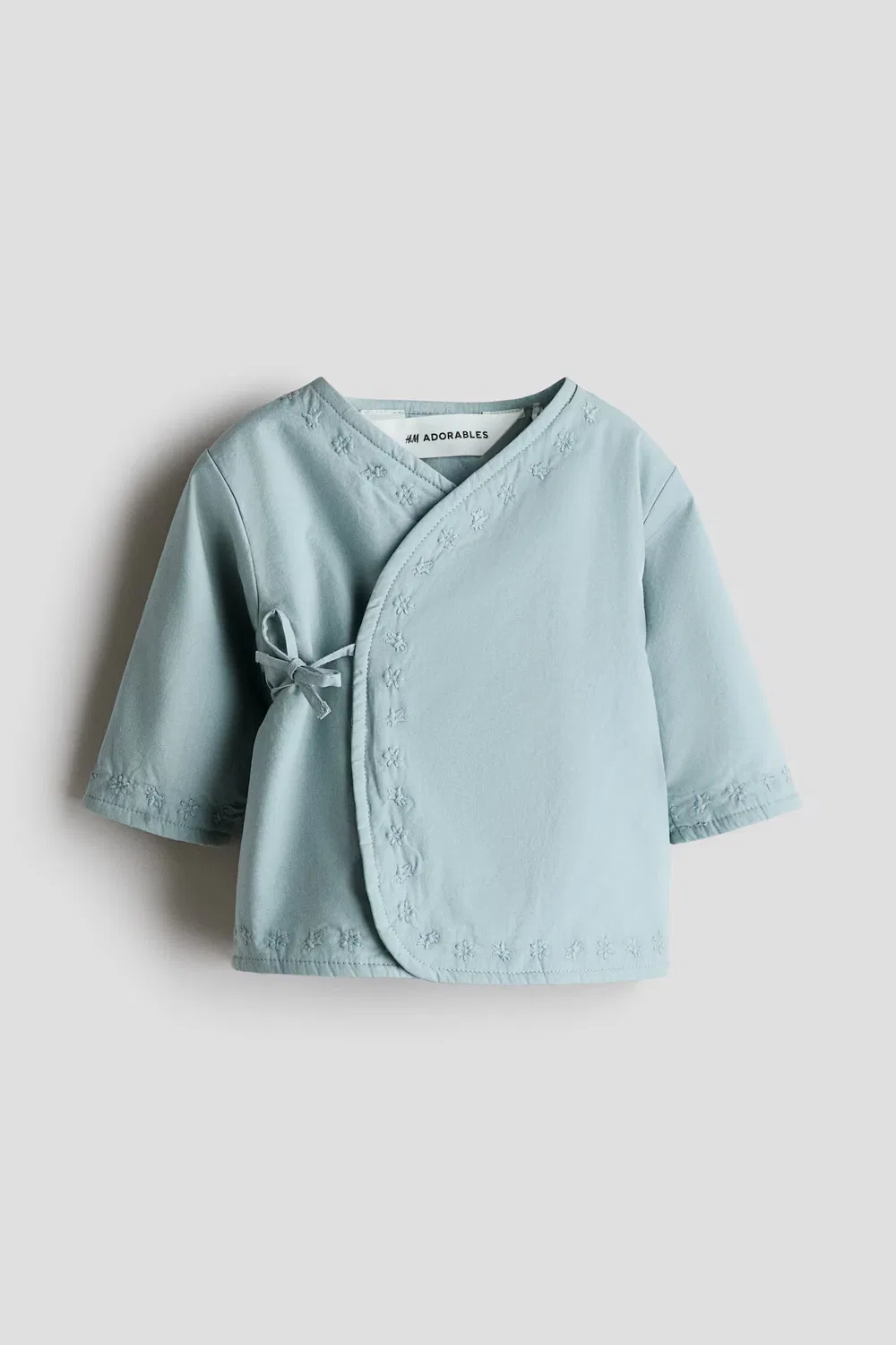 Хлопковая куртка с вышивкой H&M, Matttürkis