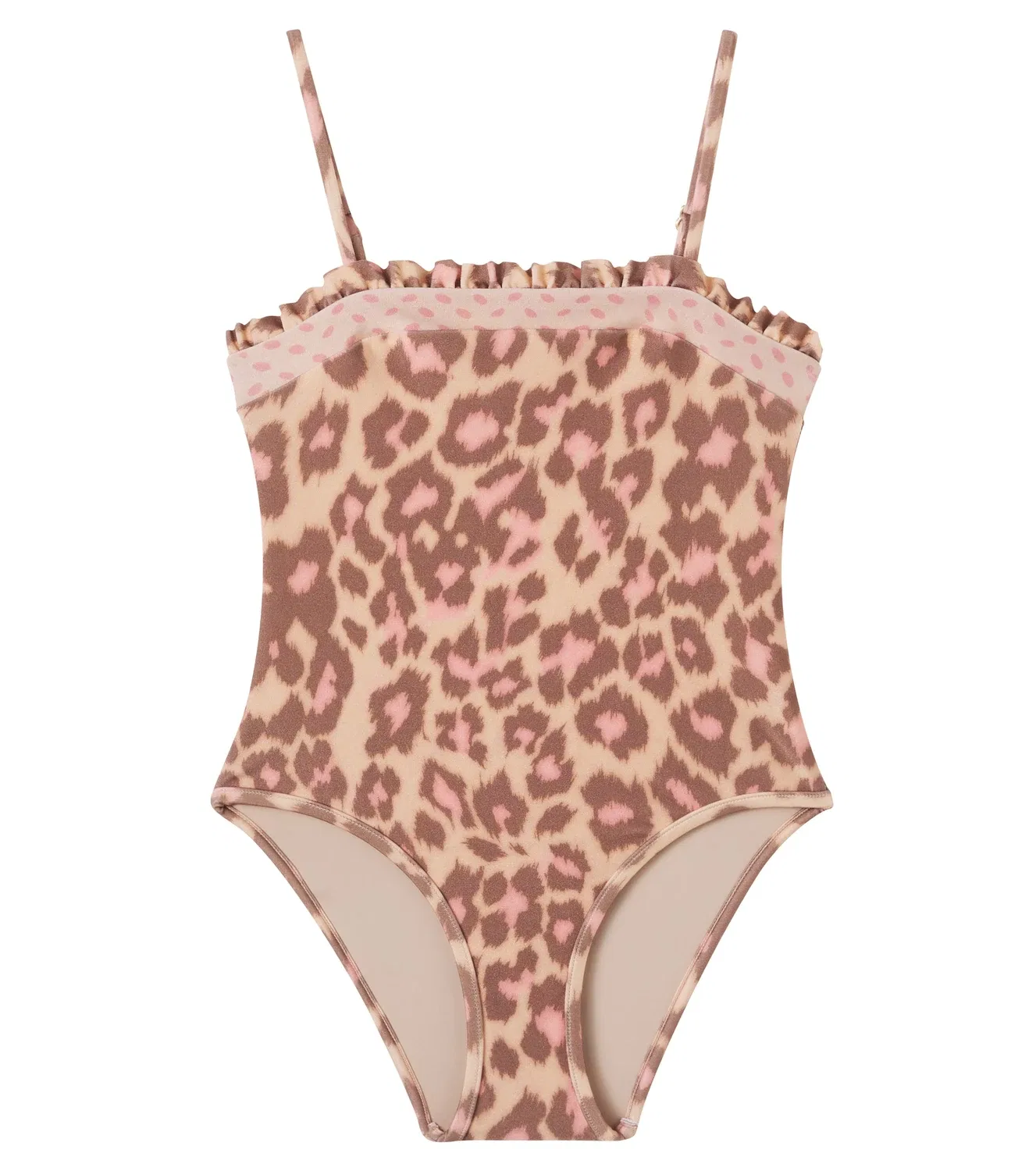 Раздельный купальник с леопардовым принтом Zimmermann Kids, Tan Leopard