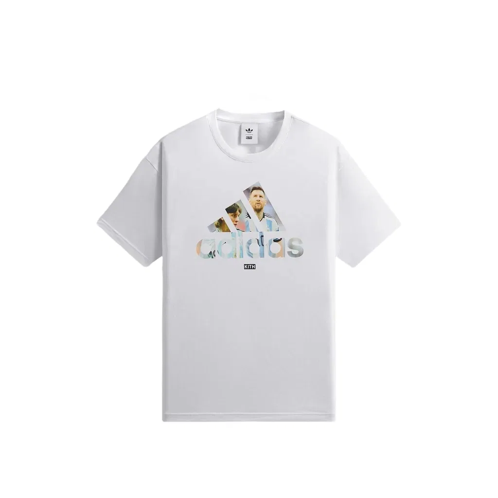 Футболка с принтом KITH X MESSI, Adidas Originals, White