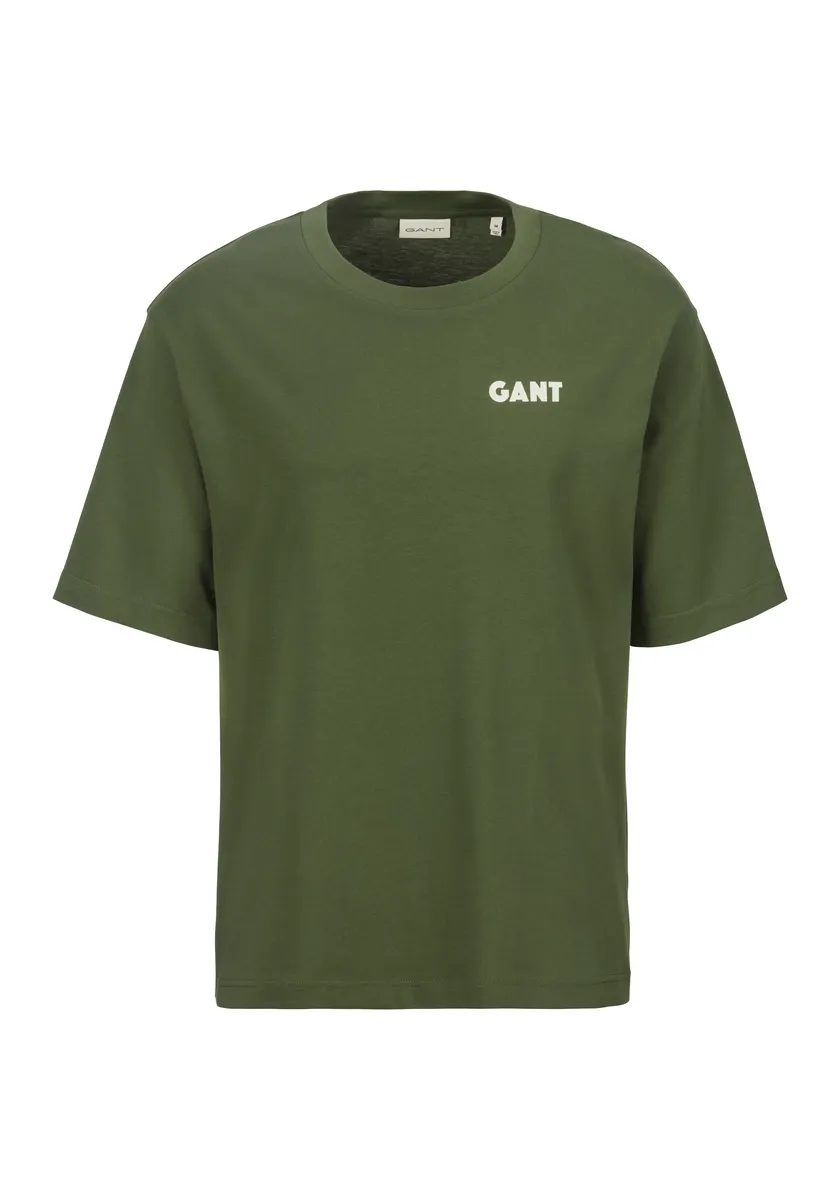 

Футболка Gant "BACK LOGO GRAPHIC" с модным принтом на спине, зеленый