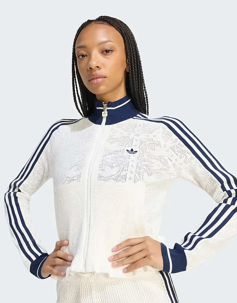 Спортивный топ Sports TT W Adidas Originals, Off White Night Indigo — фото 3