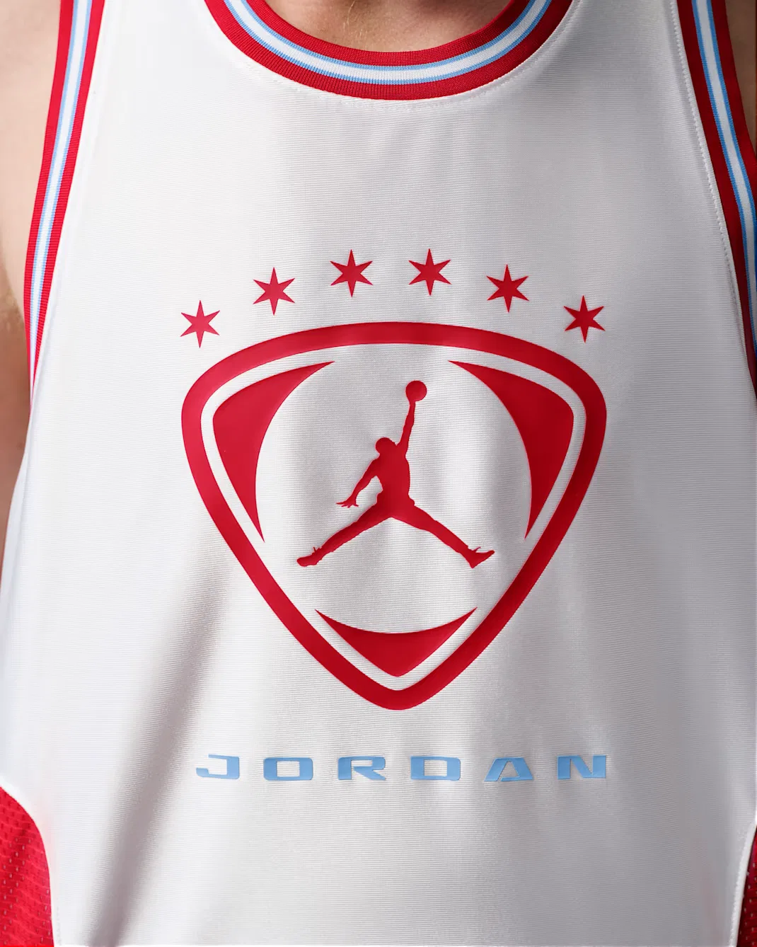 Мужская майка без рукавов Jordan Brooklyn, White/University Red/University Red — фото 4