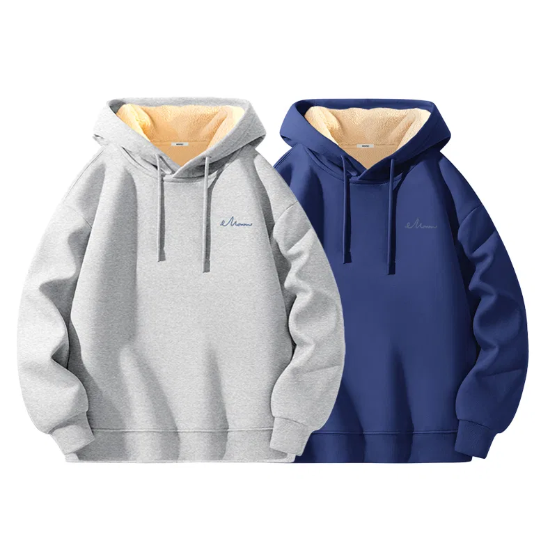 Детская толстовка с принтом Free Script Chest Logo MINISO, Heather Gray/Navy Blue