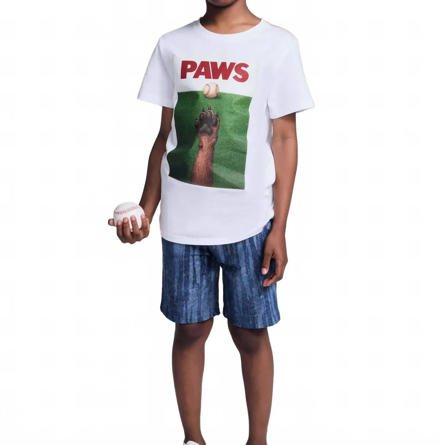 Детская футболка для мальчиков с принтом Dog Paws Appaman, White — фото 3