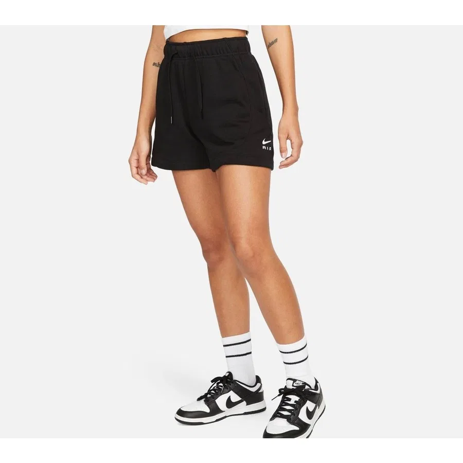 Шорты спортивные с флисом Air Fleece модель Mid Rise Nike, Черный — фото 4