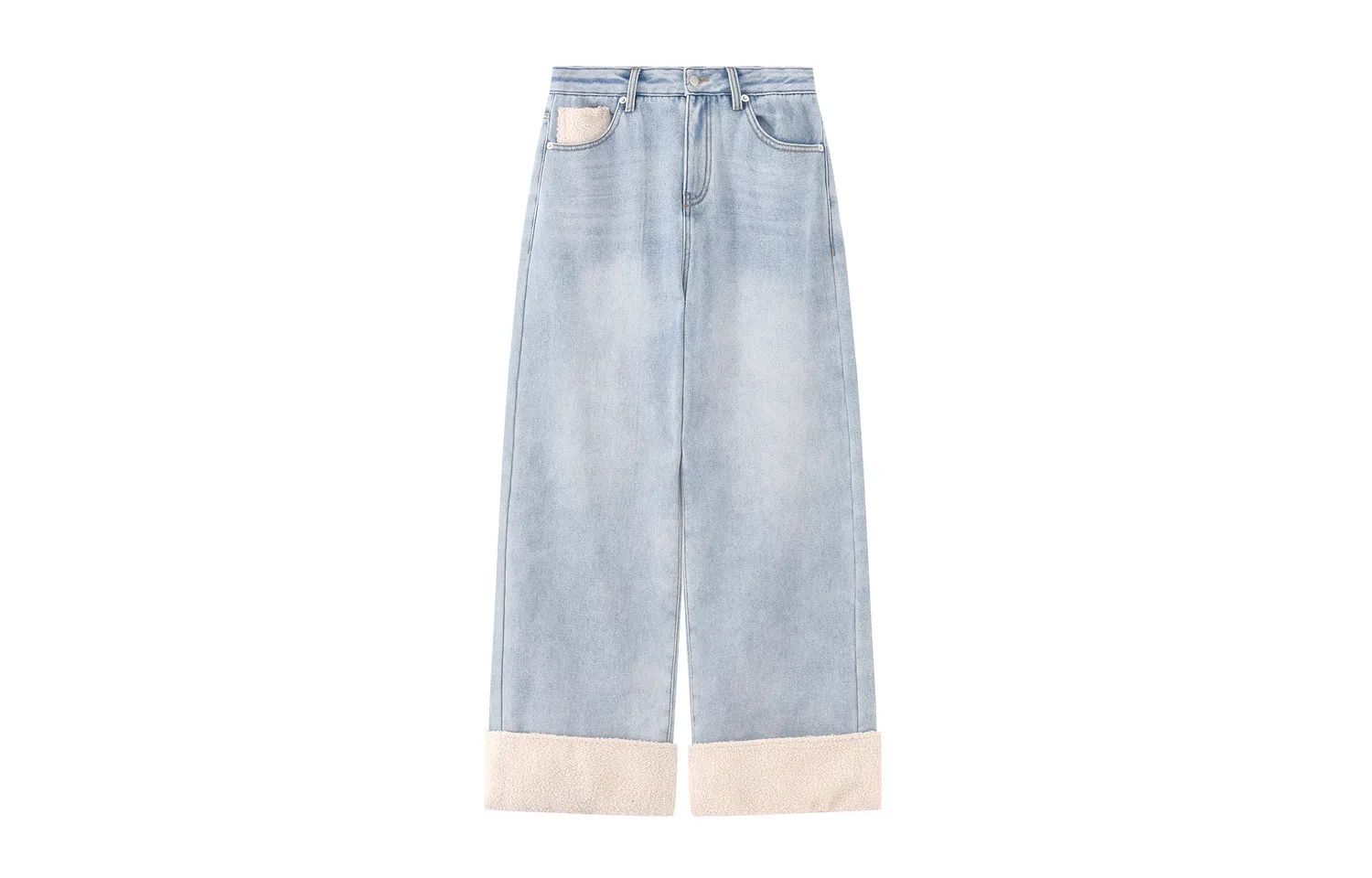 Детские джинсы свободного кроя с широкими штанинами F426, Blue