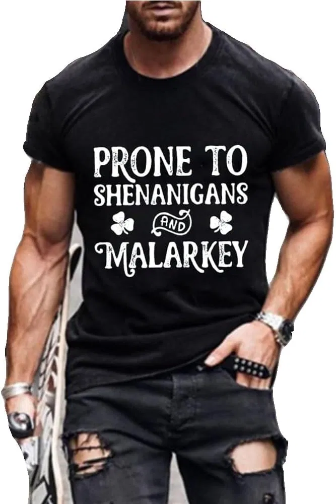 Мужская футболка с принтом Shenanigans, Black