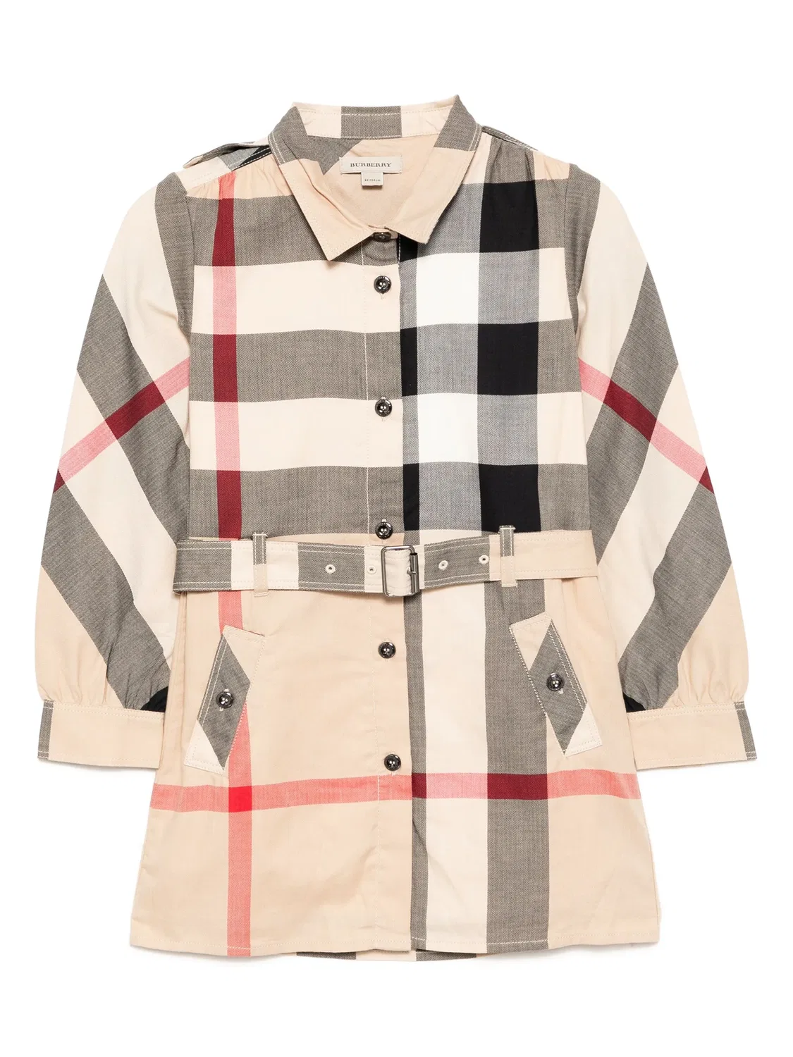 Платье в клетку Burberry, нейтральный